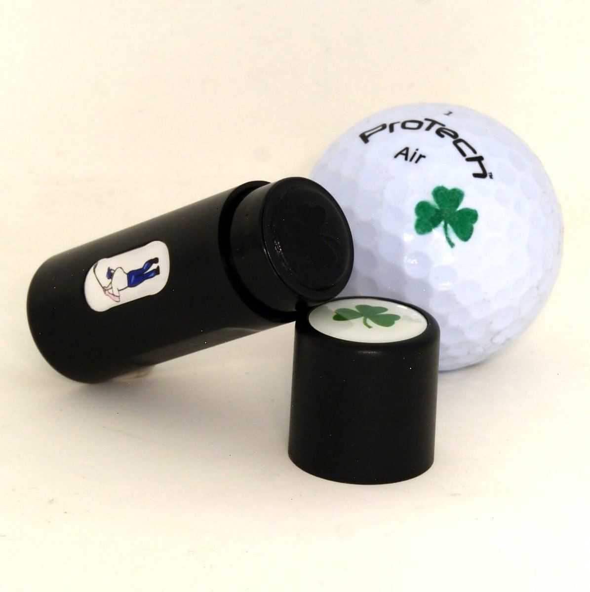 Golfbal Stempel met Klaver Design - Personaliseer en Markeert Uw Golfballen Snel
