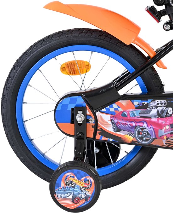 Hot Wheels Kinderfiets - Jongens - 16 inch - Zwart Oranje Blauw van Merkloos — afbeelding 4