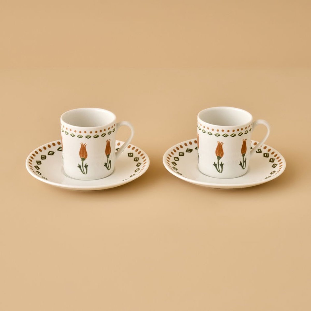 Tulp porseleinen Espressokopjesset 2-delig (90 ml)
