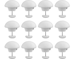 Allecta - Set van 12 Dekbedspelden - Antislip Dekbedclips voor Gordijnen, Quilts en Kussens - Wit