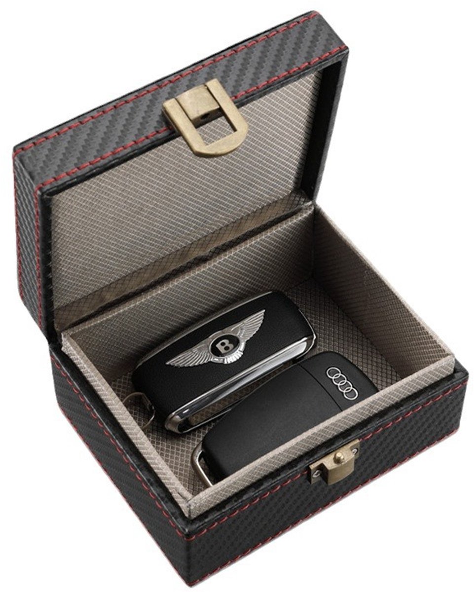MDUG Autosleutelhouder - [Geschikt voor 4 sleutels] - 11,5 cm x 9,1 cm x 6,3 cm - Sleutelringbeschermkooi - Anti-diefstal autosleutelbox met signaalafscherming