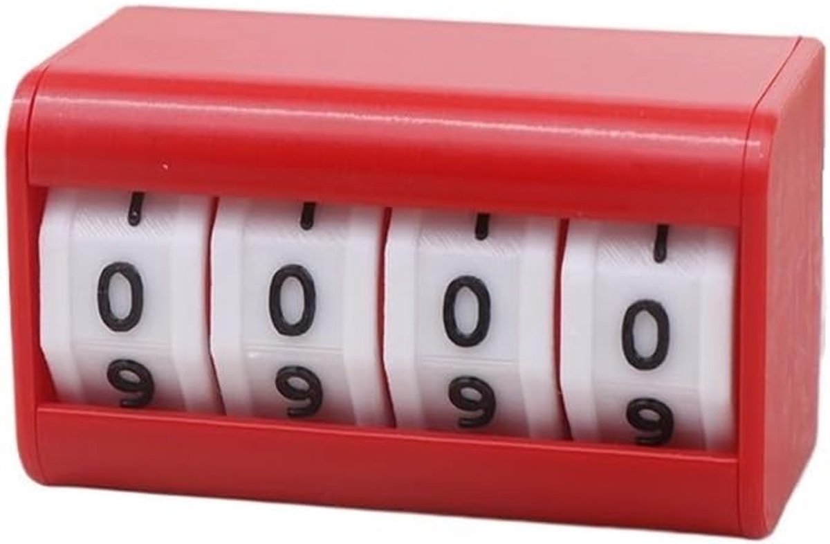 Scorebord Geschikt voor telspel met 4 cijfers - rood