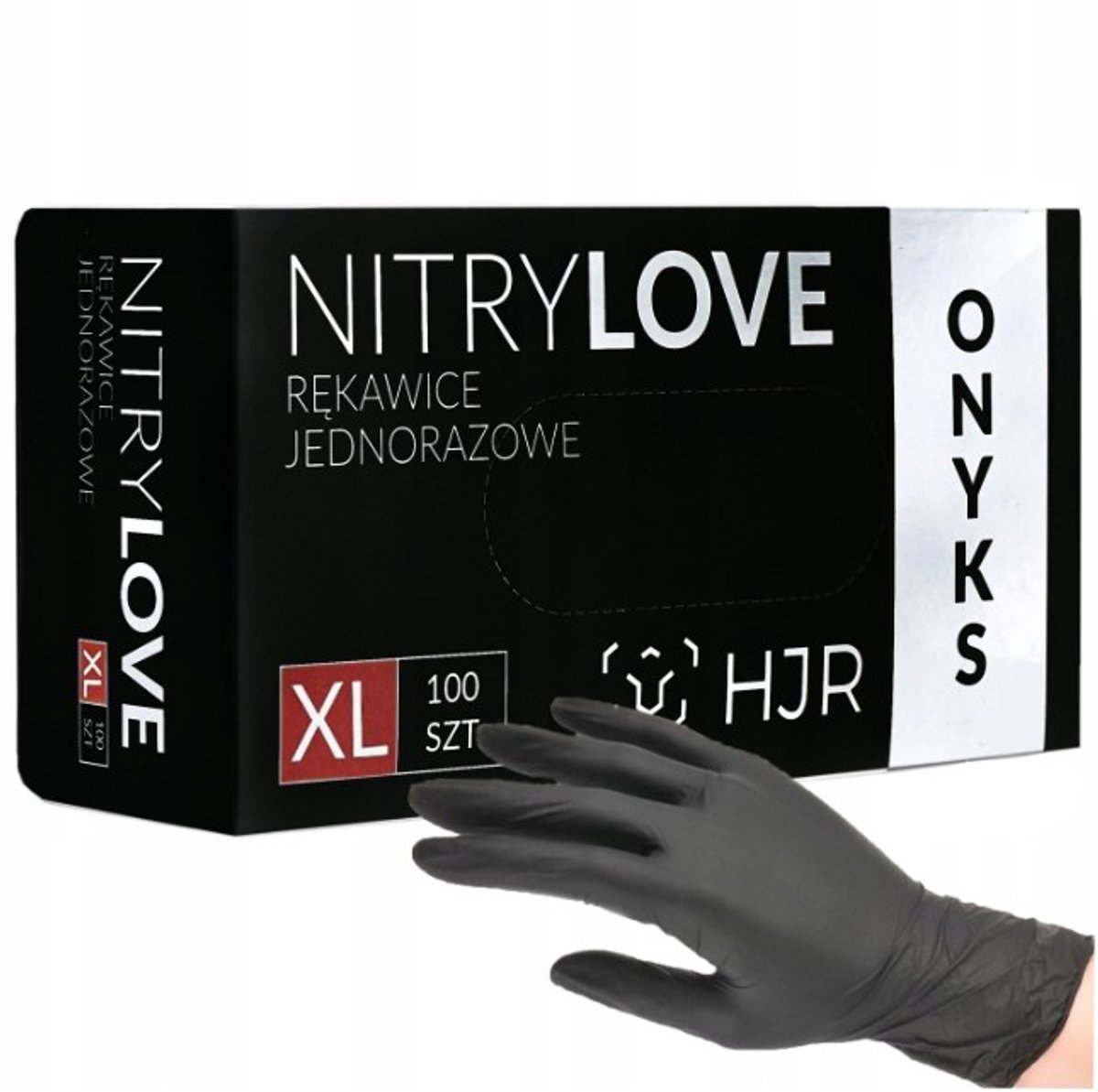 Nitril handschoenen, poedervrij, maat XL, zwart, 100 stuks,