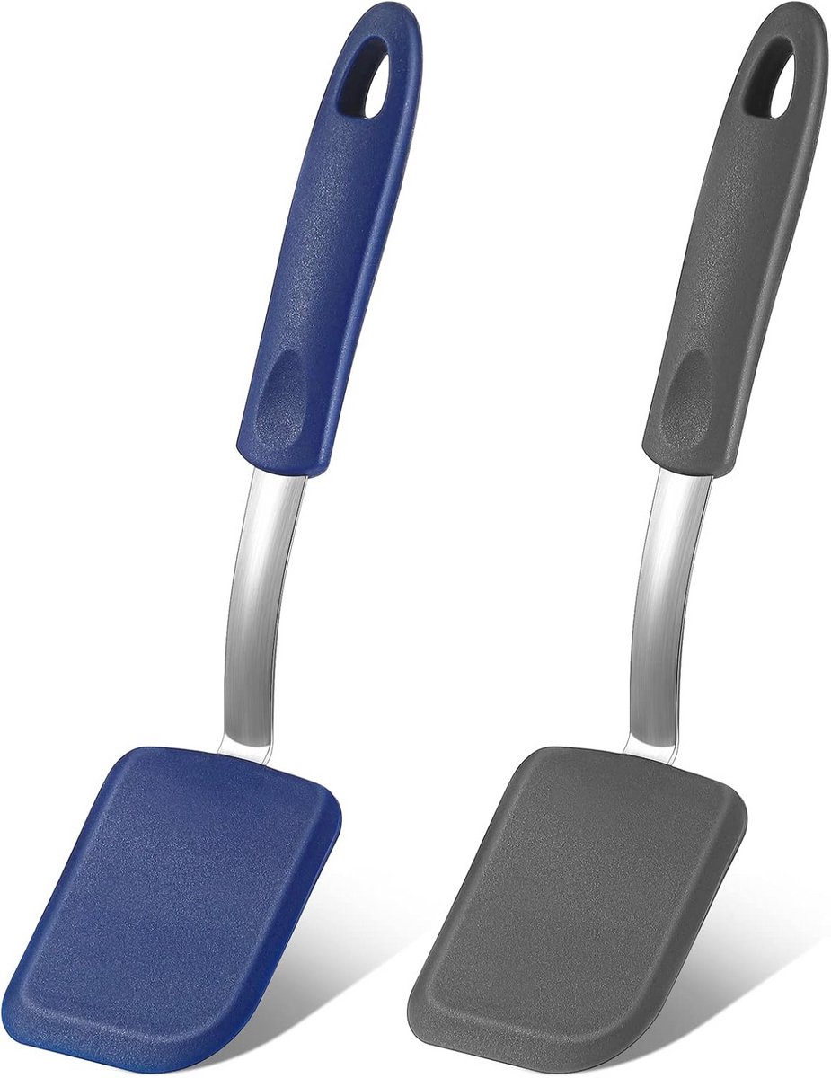 Mini Siliconen Koekjesspatels - Set van 2 Hittebestendige Keukenhulpmiddelen