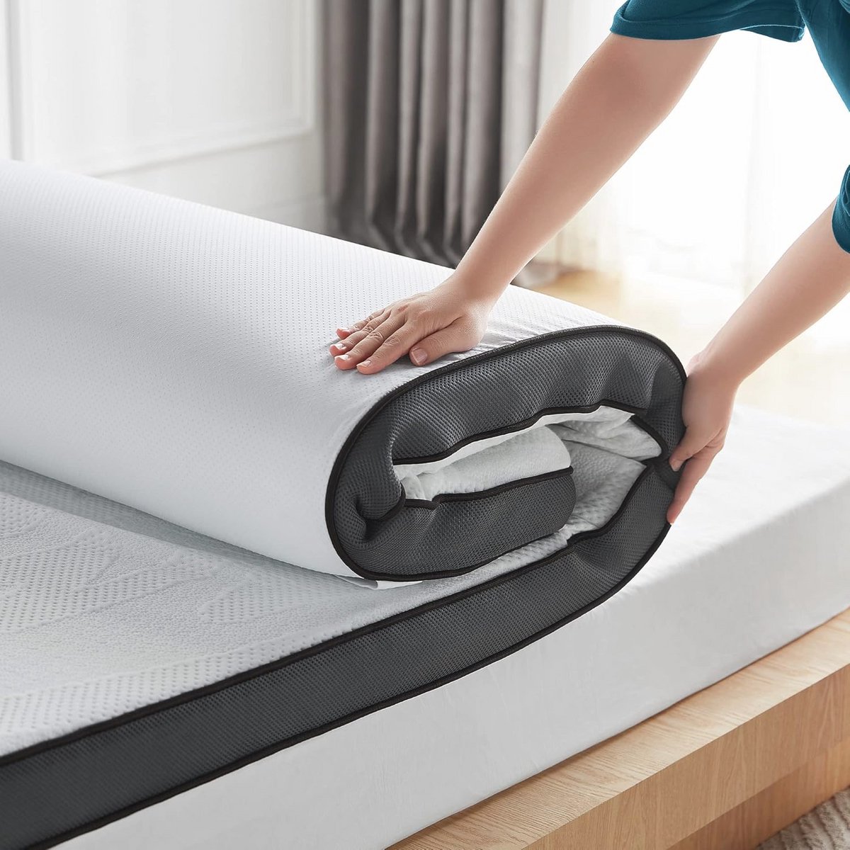 Gelmatrastopper 160x200cm – 7,5cm Hoogte Traagschuim Topper voor Optimale Slaapkwaliteit