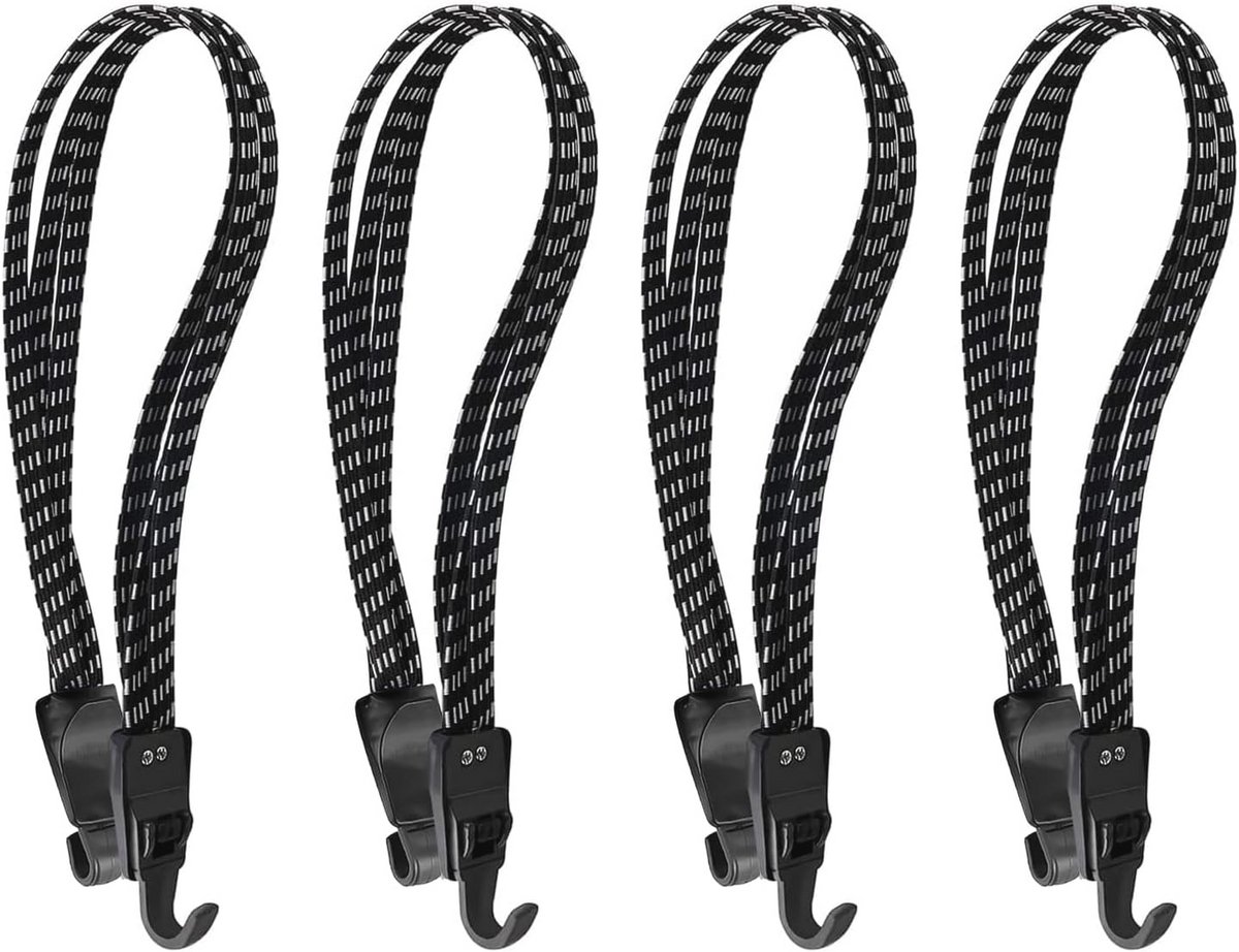 3-in-1 Spanbanden 65 cm - Verstelbare Elastische Fietsspanner voor Bagage en Lading