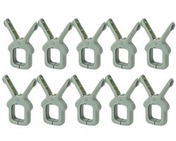 10-stuks Strandhanddoekclips - Wasknijperclips - Diefstalbestendige wasknijperclips - Ligstoelclips - Windbestendig - Geschikt voor binnen- en buitengebruik - Geschikt voor het drogen van handdoeken, kleding en beddengoed - Groen