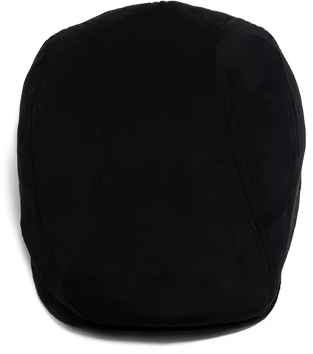 Flatcap Heren Suède Look – Platte Pet Luxe & Stijlvol – Vintage Gatsby Style – Zwart – One Size