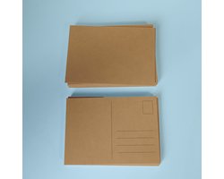 Blanco Kraft Ansichtkaarten Voorbedrukt - 60stk. - 300g/m2