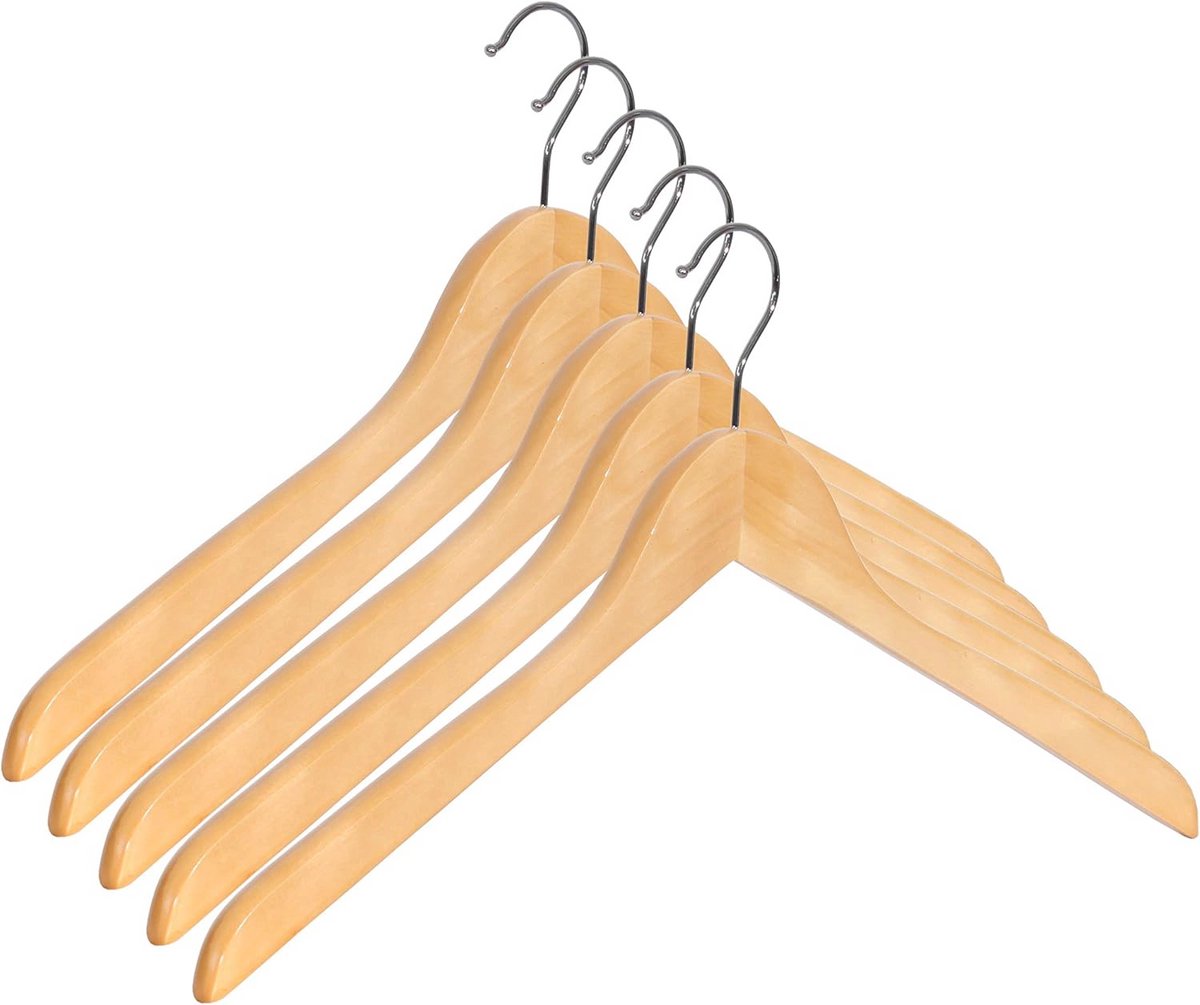 Houten kleerhangers - Set van 5 stuks voor een opgeruimde kledingkast
