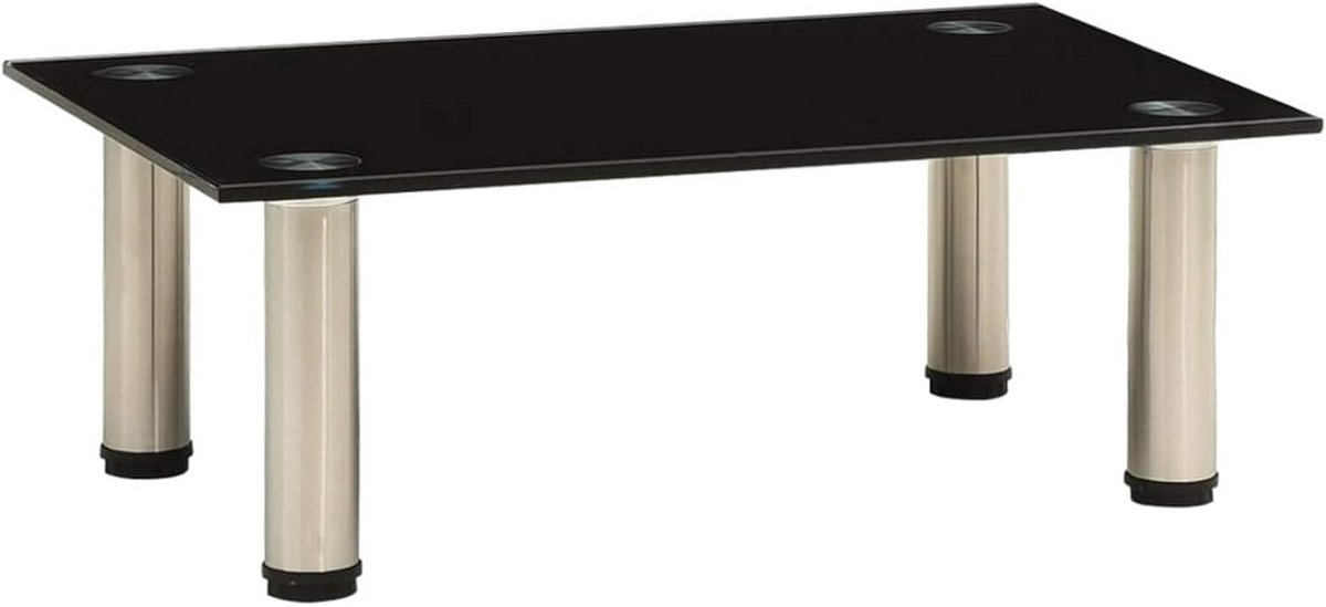 TV-tafel met glazen opzetstuk voor monitor en televisie - Moderne verhoging voor gaming en multimedia