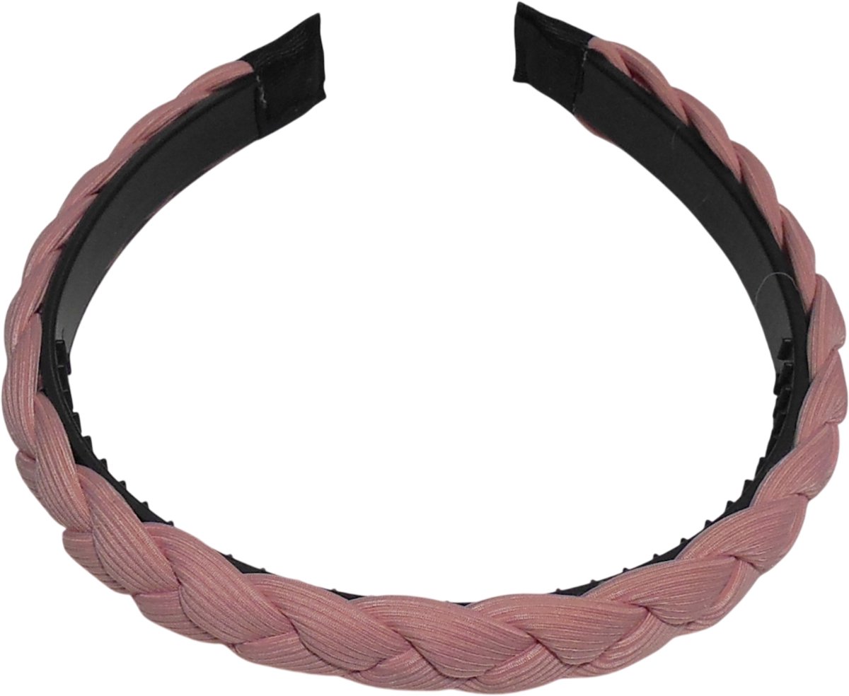 Diadeem gevlochten roze