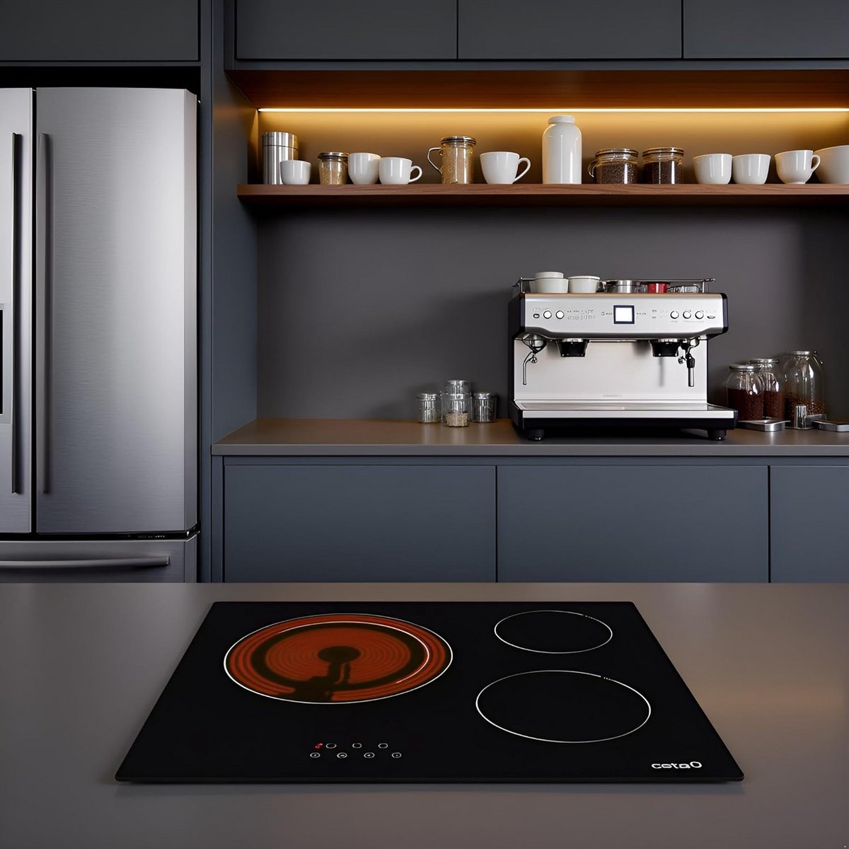 Inbouw Glaskeramische Kookplaat 3 Zones 59 cm - 5.4 kW Vermogen