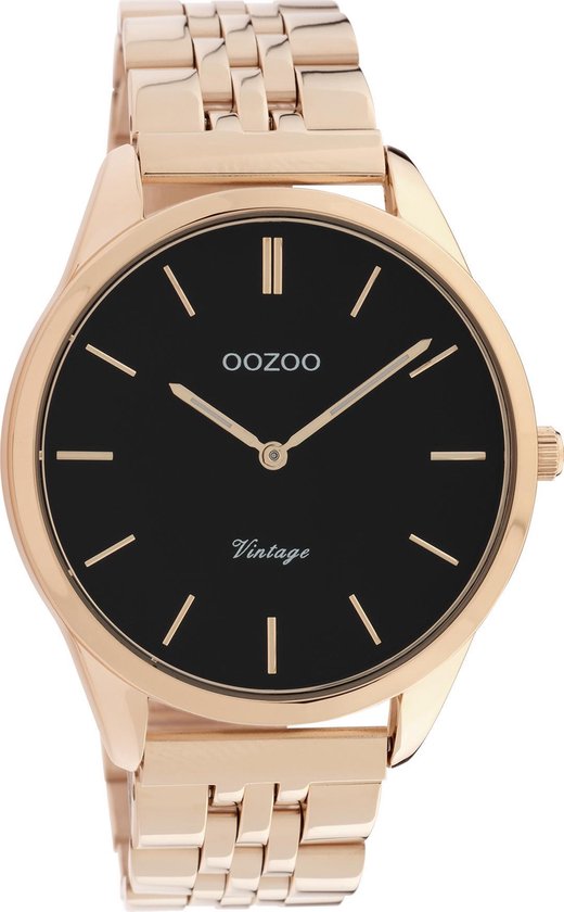 OOZOO Vintage series - rosé goudkleurige horloge met rosé goudkleurige roestvrijstalen armband - C9989 - Ø38