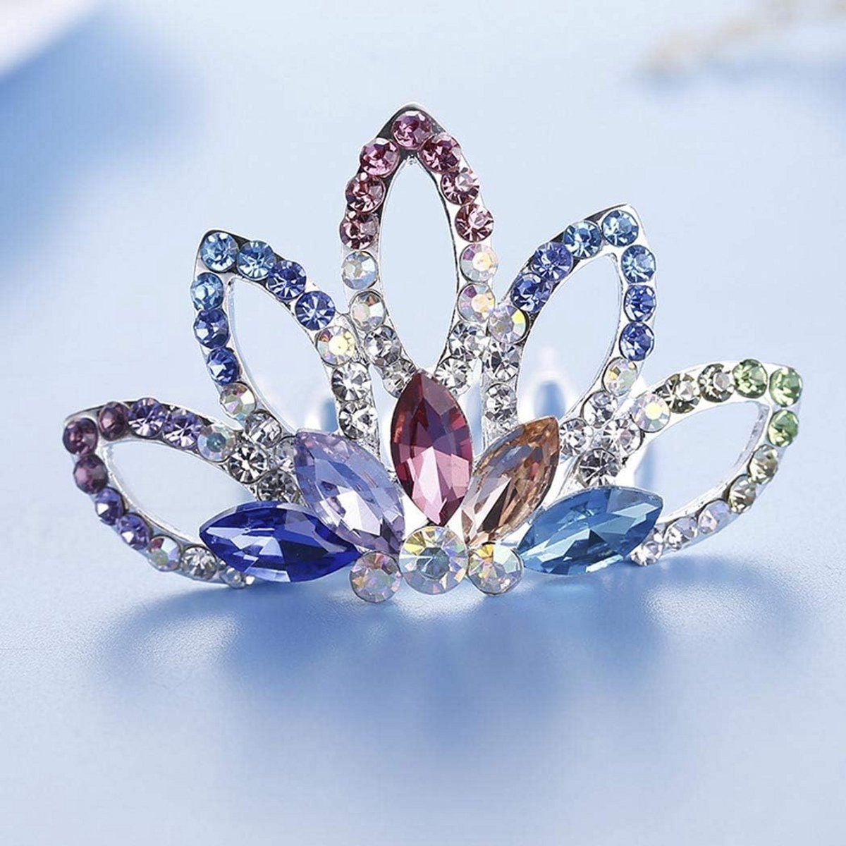 Prachtige Haar Kam met Kristallen en Strass voor Meisjes - Tiara Kroon voor Feestjes en Cadeaus