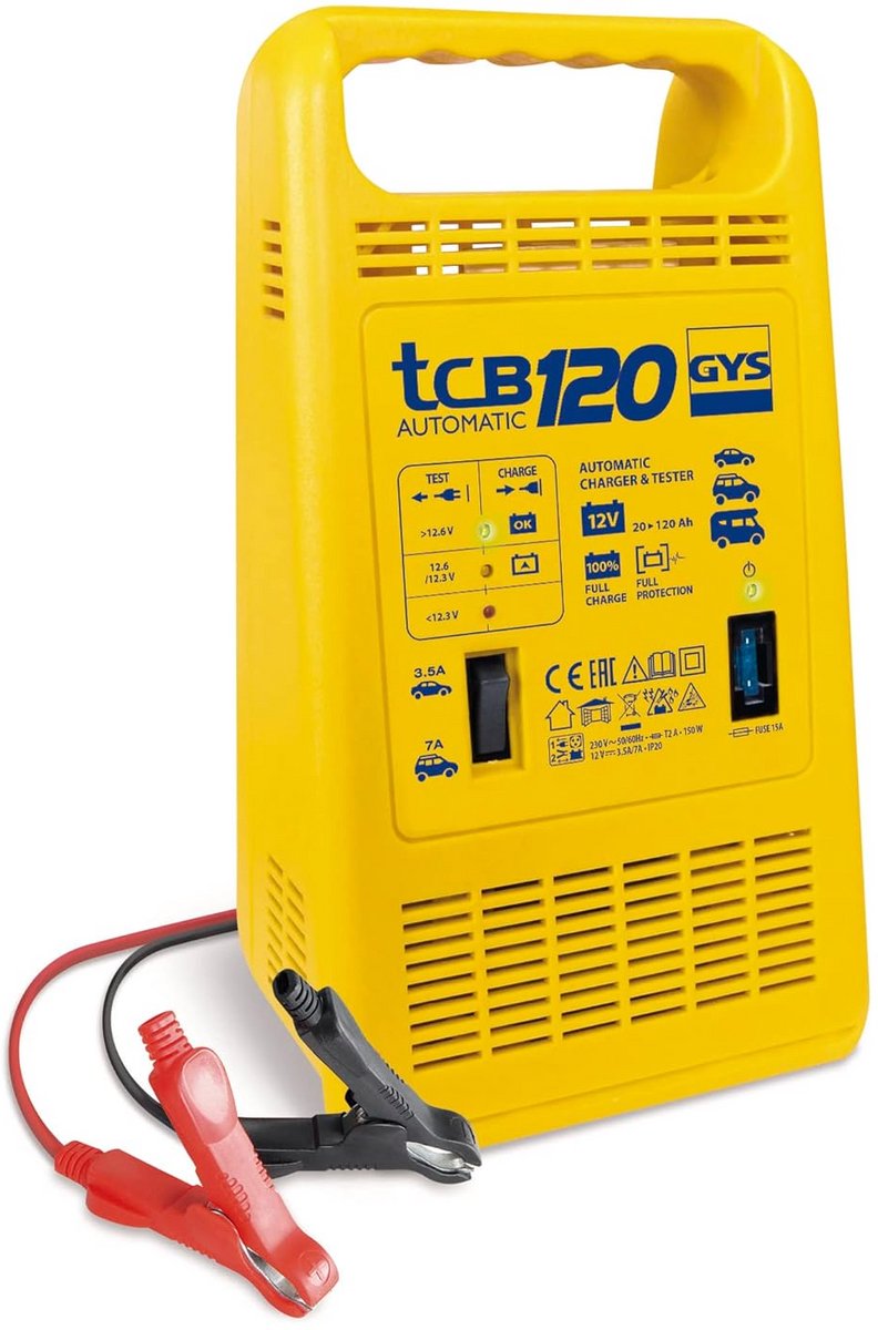 Oplader voor 12V Accu's (30-120 Ah) met Onderhoudsfunctie