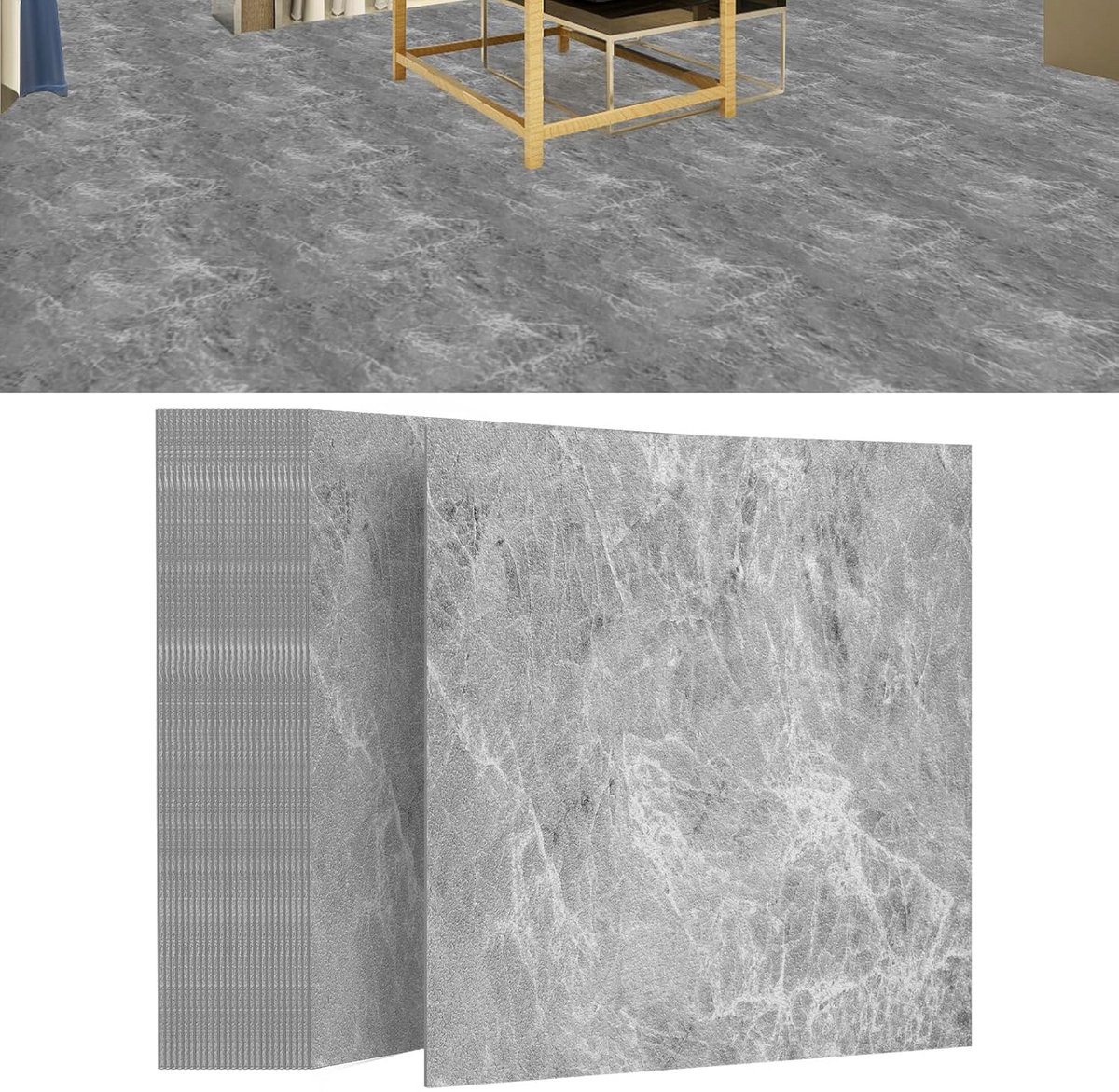 Zelfklevende PVC Vloertegels 30x30cm - Waterdicht en Antislip voor Keuken, Badkamer en Woo