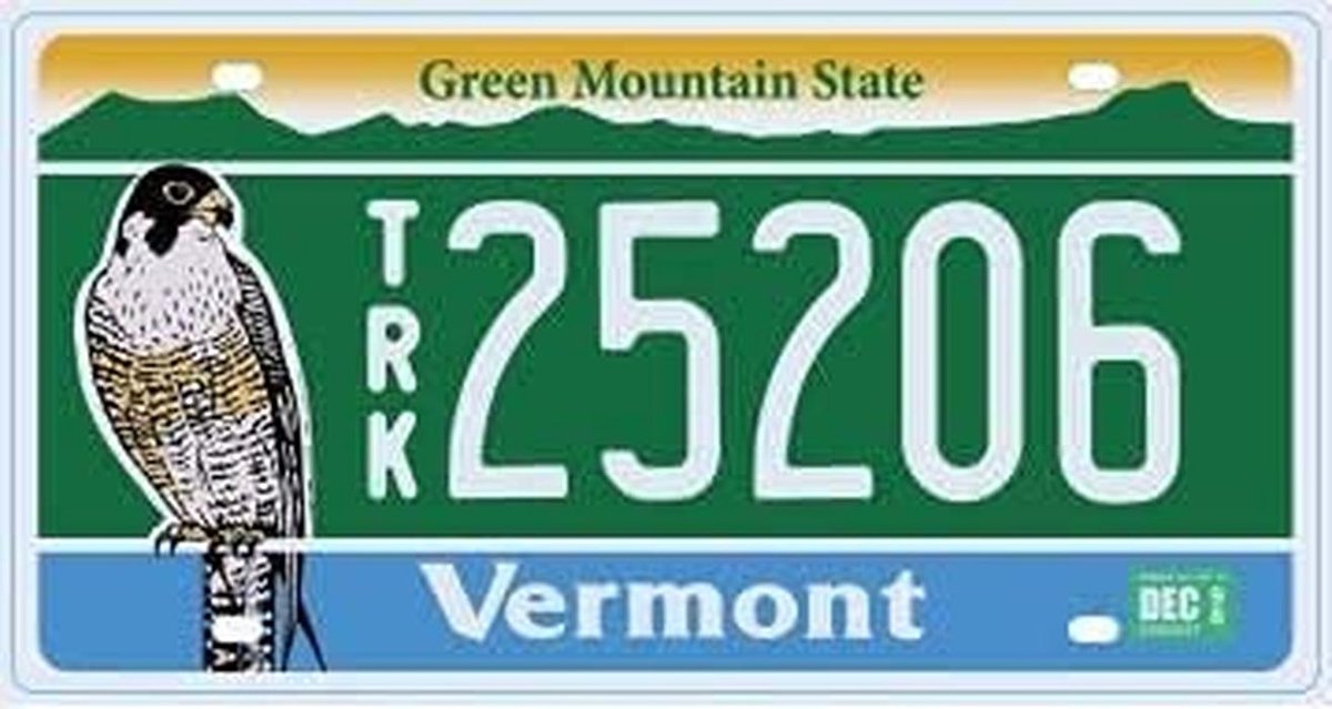 Amerikaans Nummerbord Replica - Vermont - 30x15 cm Metalen Autokenteken
