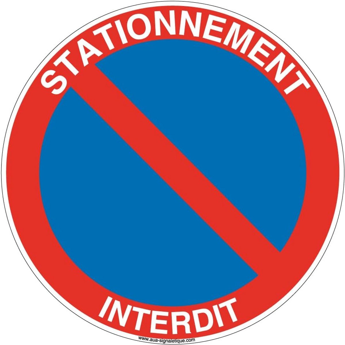 Parkeerverbod Ronde Verkeersbord