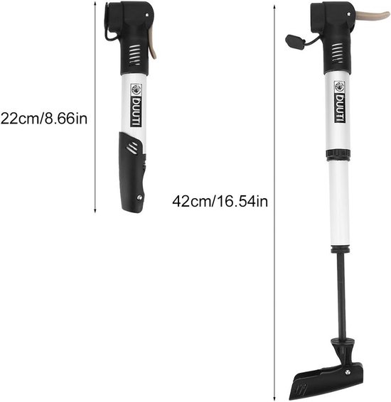 Draagbare Mini Fietspomp Hoge Druk (120 PSI) incl. Houder - Geschikt voor Alle Bandenventielen — afbeelding 5