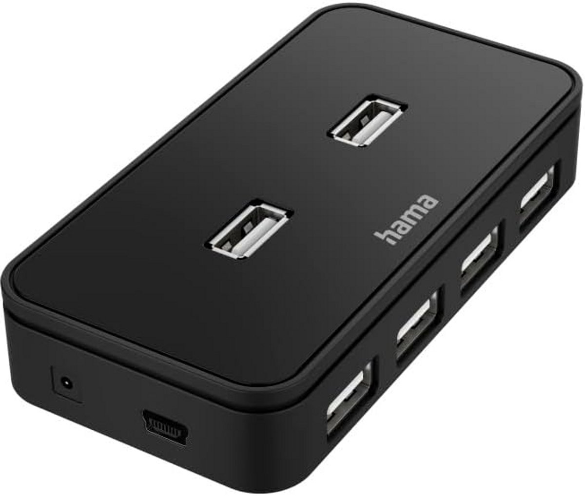 USB 2.0 Hub met 7 Poorten (Zwart) - Plug & Play