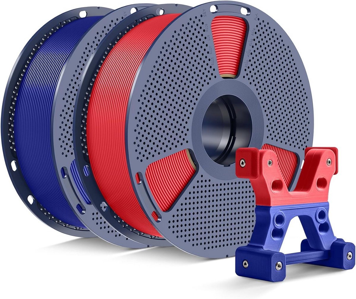 2 kg PETG Filament 1.75 mm Spoel - Rood & Blauw Bundel - Hoge Nauwkeurigheid 3D Printer Materiaal
