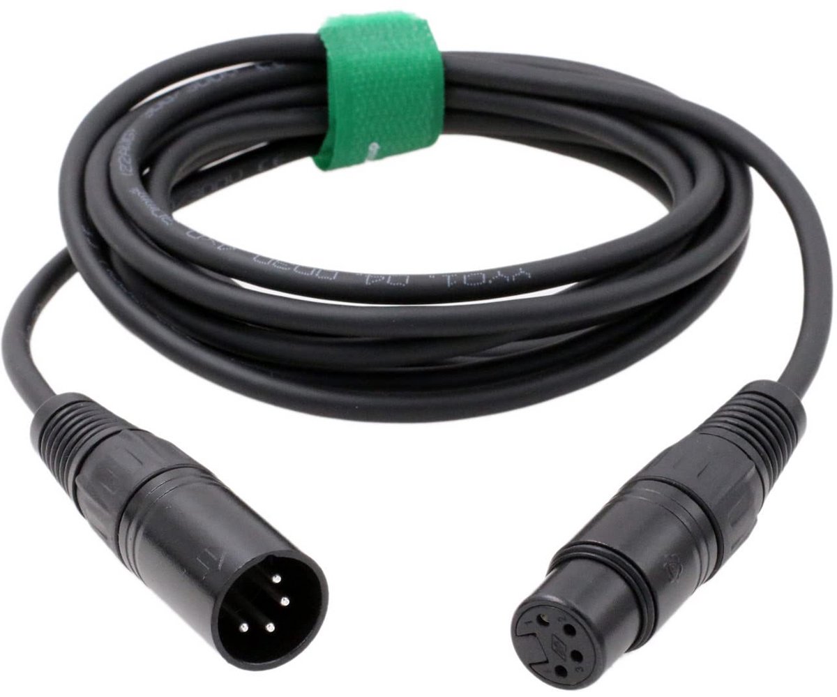 XLR 4-pins Microfoonkabel Mannelijk naar Vrouwelijk - Gebalanceerde Audio Kabel voor Recorder, Mixer of Versterker (6 Meter)