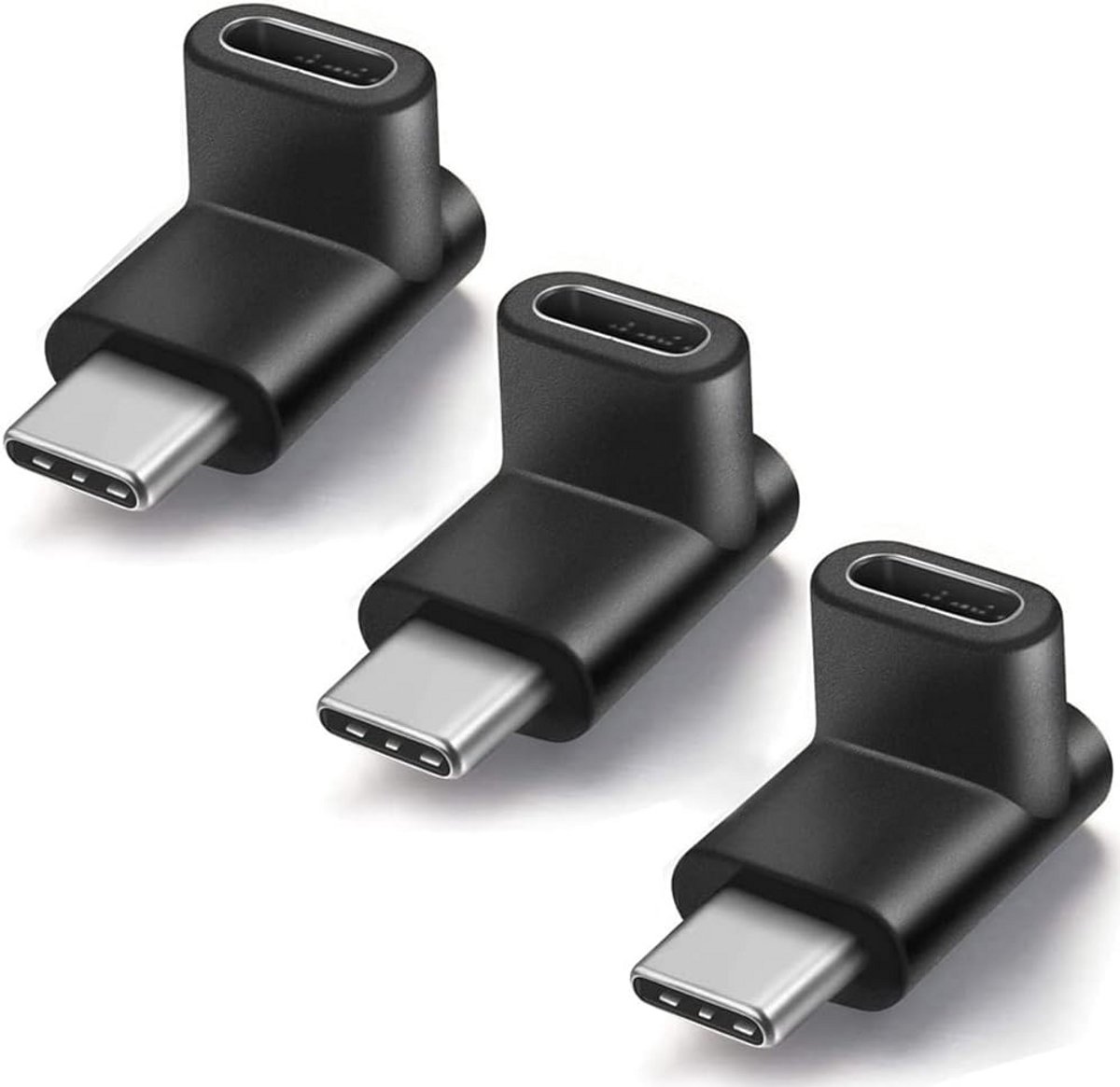 3 Stuks 90 Graden USB-C Adapter Rechtst Hoek Man Naar Vrouw Verlengstuk