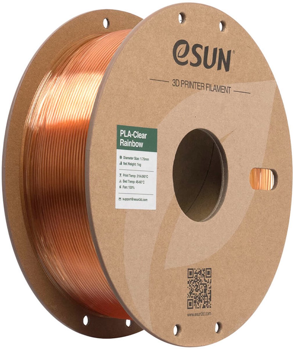eSun PLA-Clear Rainbow Geel Roze / Yellow Pink 1 kg - 1.75mm - 3D printer filament