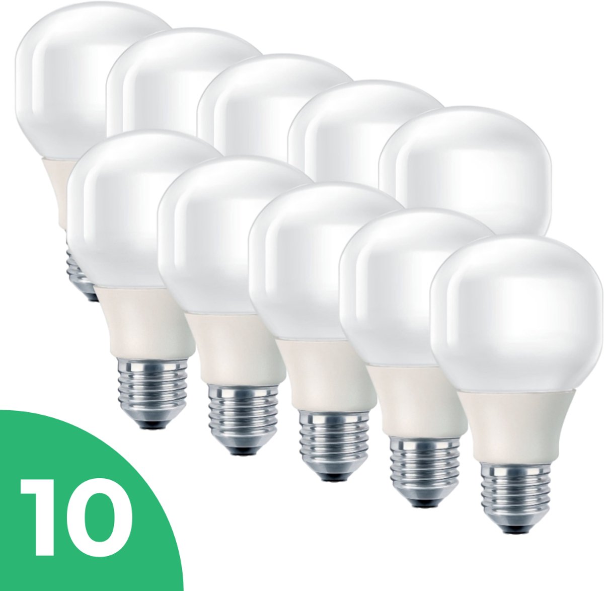 Sidef Peertje Spaarlamp E27 - 15W - Warm Wit Licht (2700K) - 820 lm - 6 jaar - Niet Dimbaar - 10 stuks - Bespaar op energiekosten