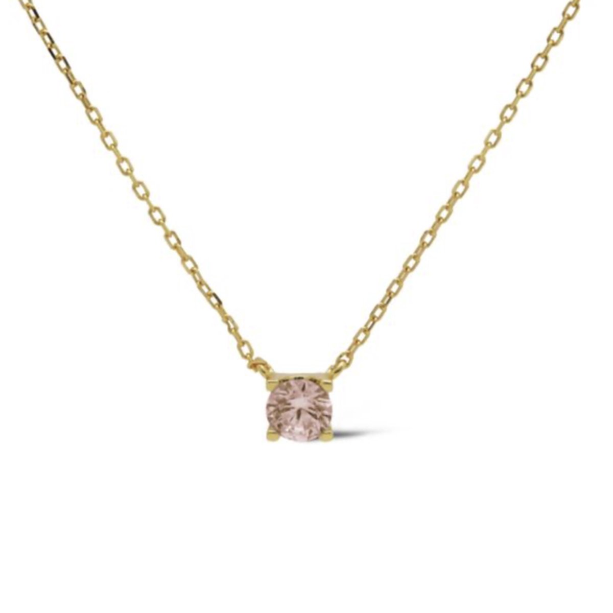 Karma Collier Klassiek Ronde Steen Champagne Goud