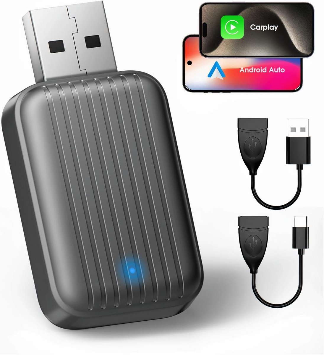 Draadloze Adapter: Van Bekabeld CarPlay & Android Auto naar Draadloos