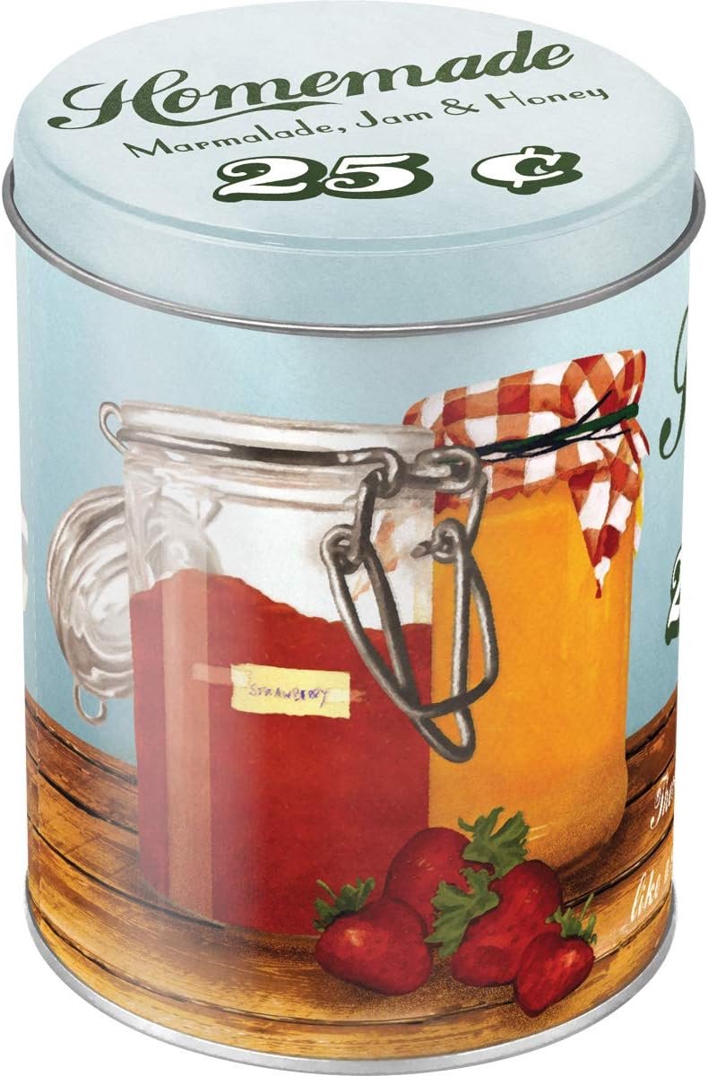 Ronde Bewaarbus voor Jam en Voedsel met Deksel - 1 Liter