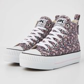 British Knights - Kaya Mid Dames Sneakers Hoog - Maat 37 - Bloemen - Vrouwen Schoenen