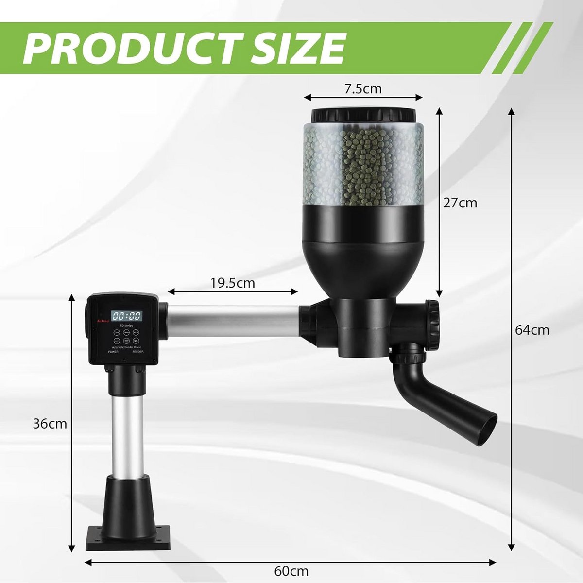 Visvoerautomaat met LCD-Display 550 ml - afbeelding 2