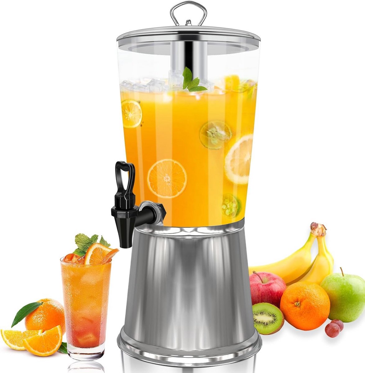 Grote Drankdispenser met Standaard 8L voor Feesten en Buffetten