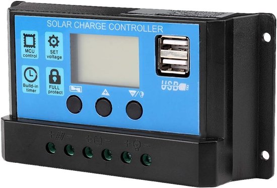 Solar Laderegler 10A, 12V-24V, USB, LCD, PWM, Batteriemanagement Solar Laderegler 10A, 12V-24V, USB, LCD, PWM, Batteriemanagement