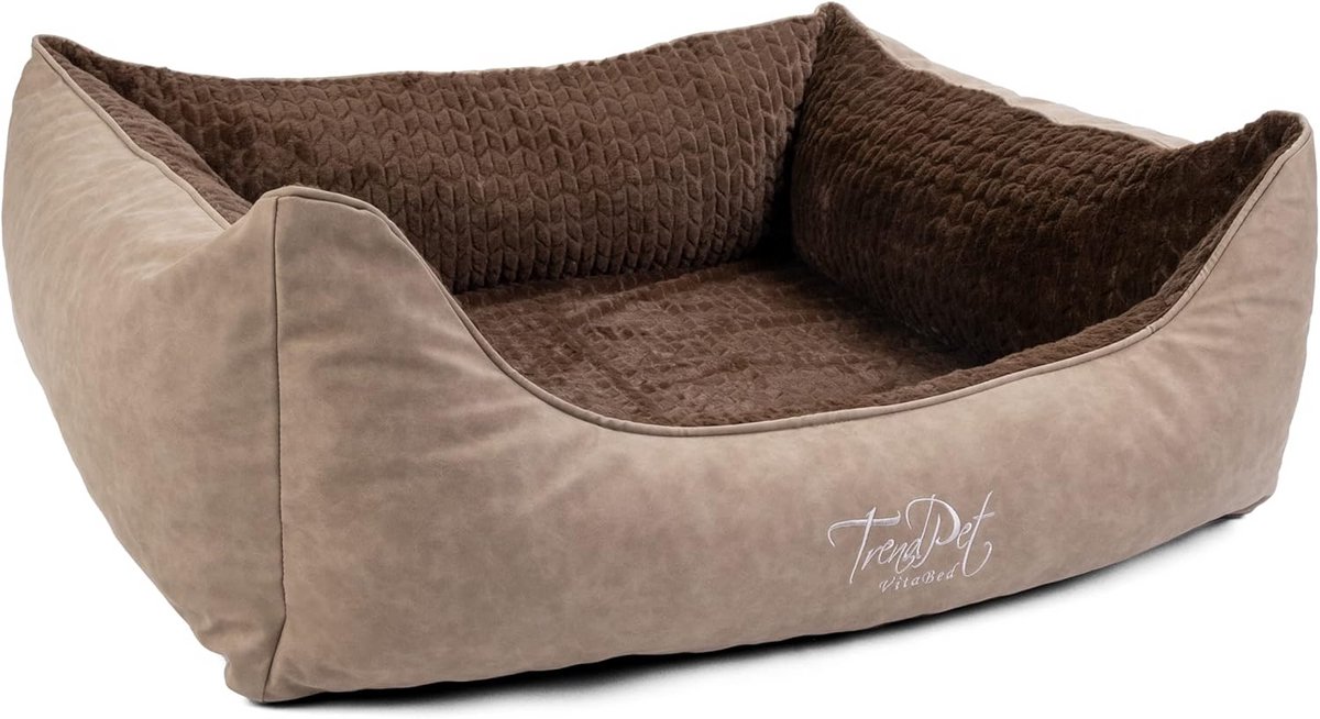 Orthopedisch Hondenbed - Luxe Liggend Oppervlak & Duurzame Buitenlaag - Bruin (100x90 cm)