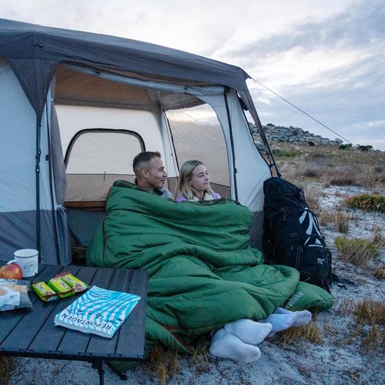XL Dubbele Slaapzak voor 2 Personen (0°C) - Comfortabel & All-Season Kamperen van Merkloos — afbeelding 4