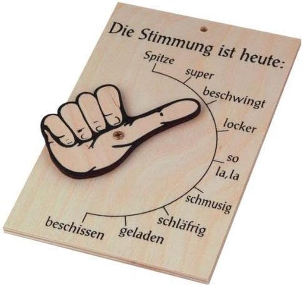 Houten Stemmingsbarometer voor Binnen - 17x11 CM