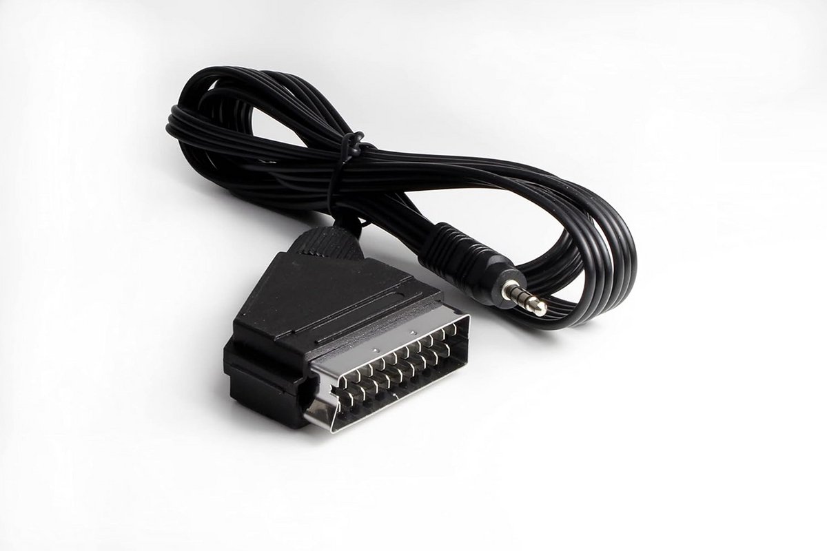 SCART Adapterkabel met 3,5 mm Jack naar SCART (1,4 meter, Zwart)