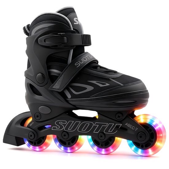 FYHART Verstelbare Kids Inline Skates voor Meisjes met Lichtgevende Wielen, Meisjes Kids Inline Skates Rolschaatsen Blades voor Jeugd Kinderen Binnen & Buiten Beginners (Paars, L