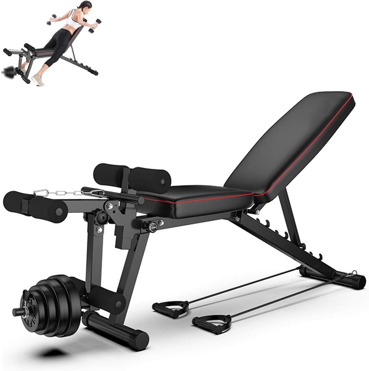 Opvouwbare Halterbank voor Krachttraining en Thuis Fitness