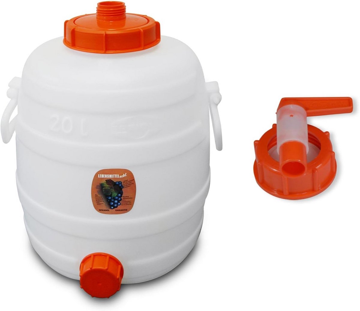 Drankvat 20 liter Rond met kraan