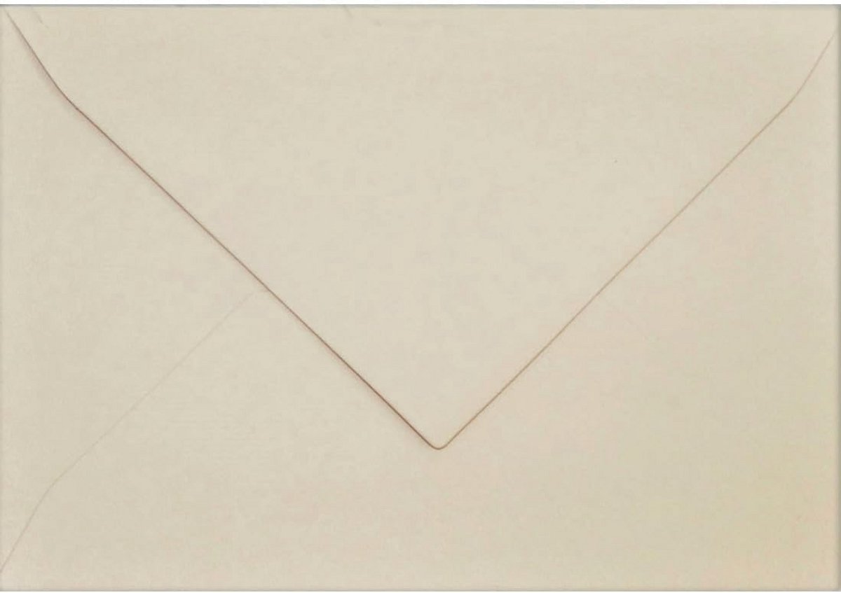 B6 Enveloppen Beige 125 x 175 mm (25 Stuks) Luxe Gekleurde Enveloppen voor Kaarten