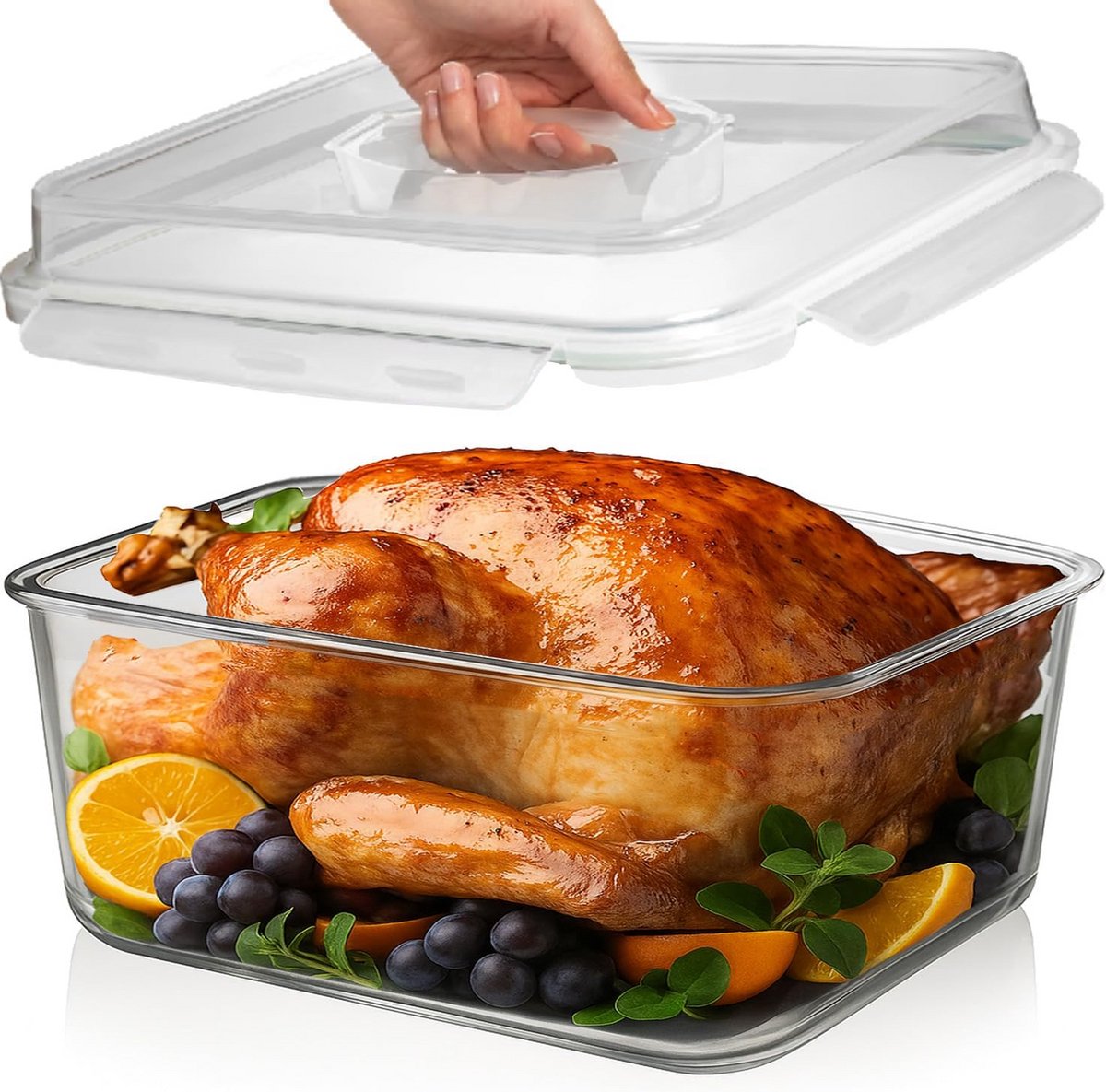 Grote Glazen Ovenvaste Voorraadpot 6500 ml met Luchtdicht Deksel - Ideaal voor Maaltijden en Bewaren