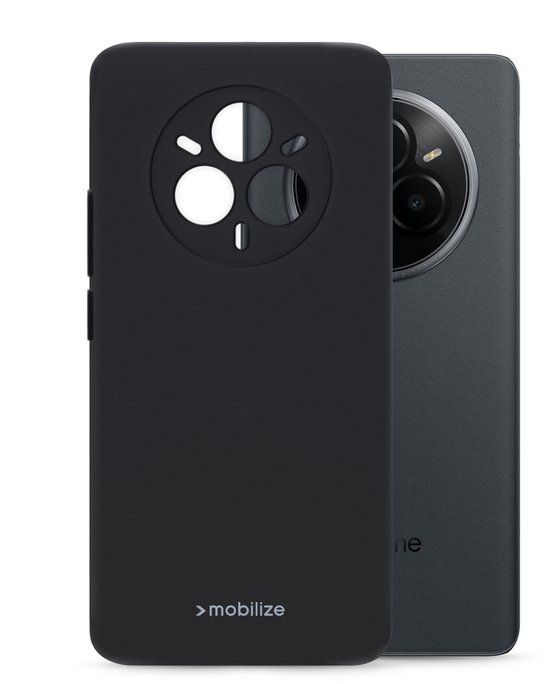 Étui Mobilize adapté au téléphone Realme 14 Pro Coque TPU flexible | Mobilize la couverture arrière en caoutchouc Gelly | Étui 14 Pro | Couverture arrière - Zwart