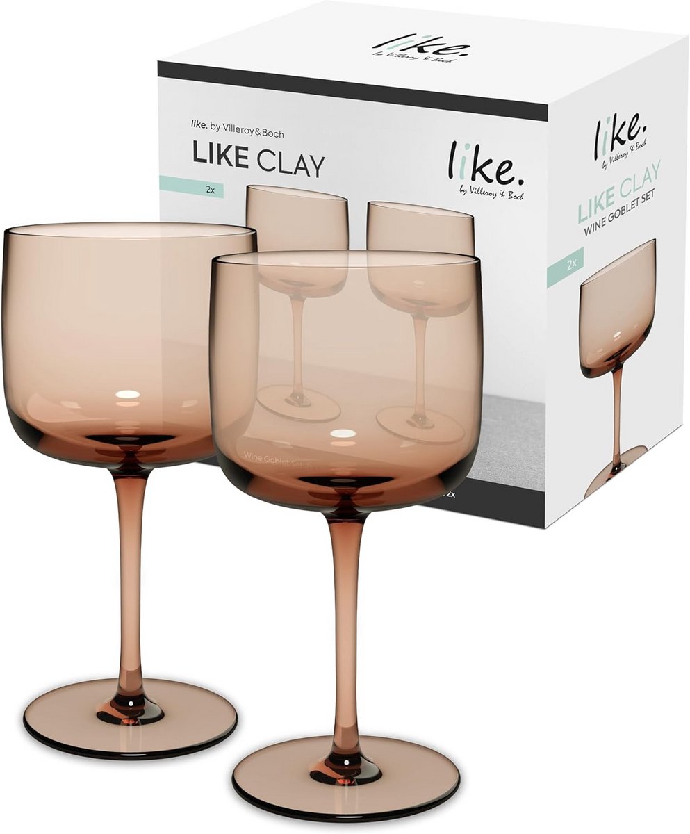 Set van 2 Wijnmokken met Steel, 270 ml, Kruisbestuiving Kleuren