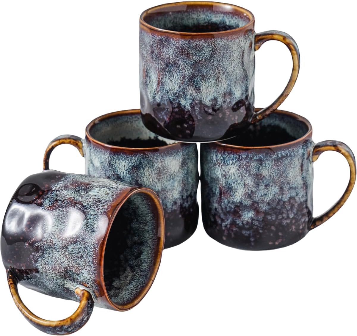 Set van 4 Keramische Koffiemokken - Ideaal voor Koffie, Thee en Cappuccino