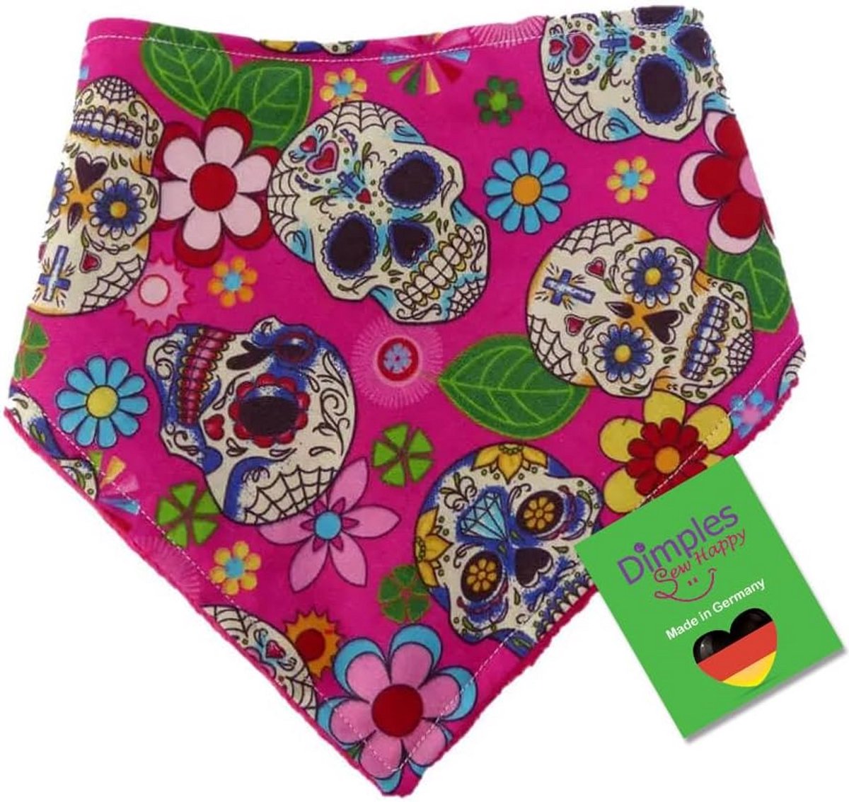 Handgemaakte Hondenhalsdoek met Dubbelzijdig Design Katoen en Fleece